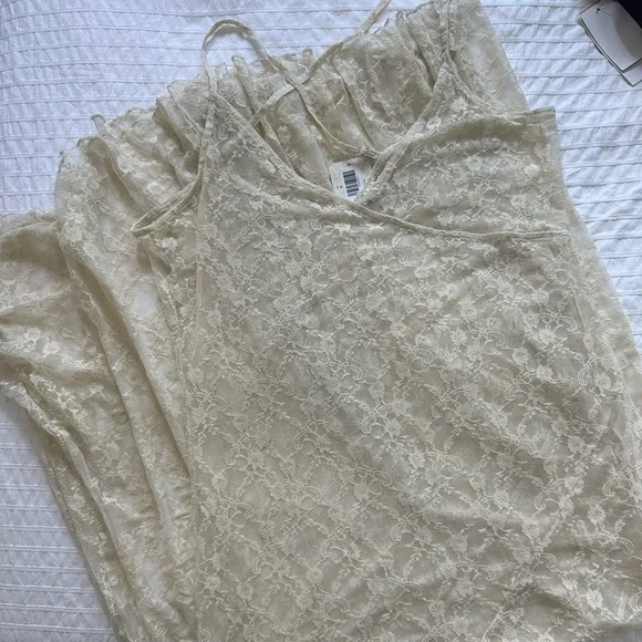 NWT Free People “A Little Lace” Sheer Nightgown - Picture 4 of 8
